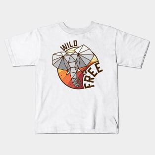 Wild and Free Elephant Kids T-Shirt